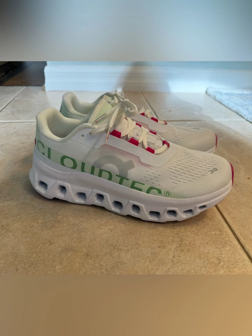 On Cloudmonster WHITE LIMA Women's Running Shoes 10.5 NEW - Picture 4 of 13